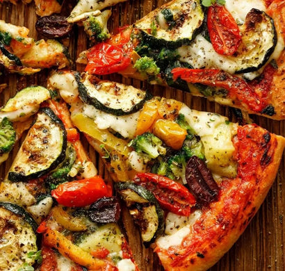 Artichoke and Vegetable Pizza with Ode to Sun Olive Oil