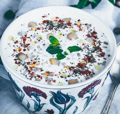 Cold Yogurt Soup with Ode to Sun Olive Oil