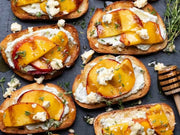 Peach Bruschetta with Ode to Sun Olive Oil